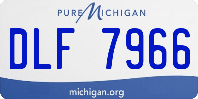 MI license plate DLF7966