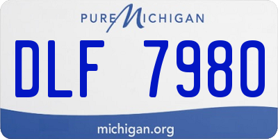 MI license plate DLF7980