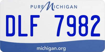 MI license plate DLF7982