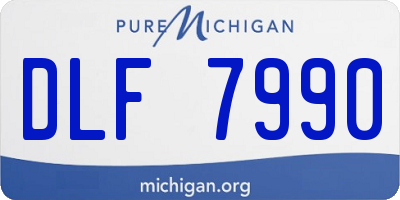 MI license plate DLF7990