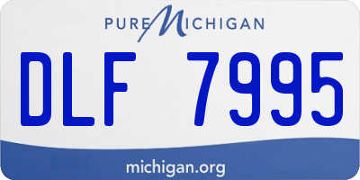 MI license plate DLF7995