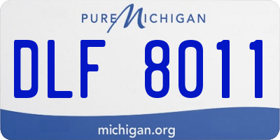 MI license plate DLF8011