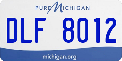 MI license plate DLF8012