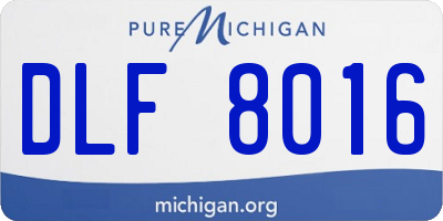 MI license plate DLF8016