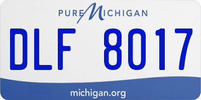 MI license plate DLF8017