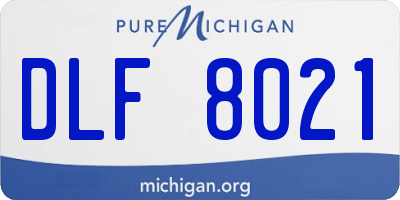 MI license plate DLF8021