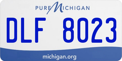 MI license plate DLF8023