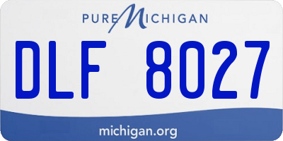 MI license plate DLF8027