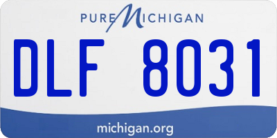 MI license plate DLF8031