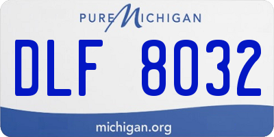 MI license plate DLF8032
