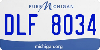MI license plate DLF8034