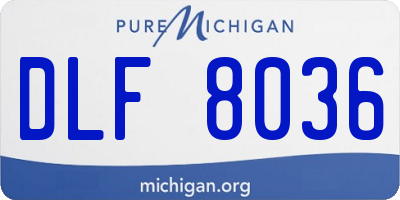 MI license plate DLF8036