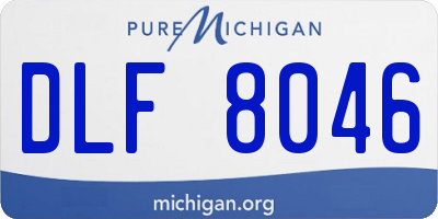 MI license plate DLF8046
