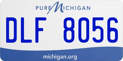 MI license plate DLF8056