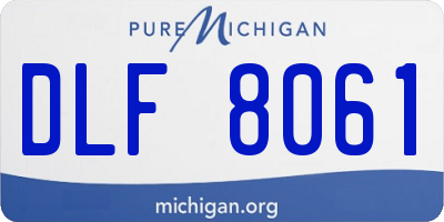 MI license plate DLF8061