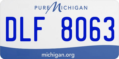 MI license plate DLF8063