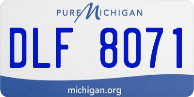 MI license plate DLF8071