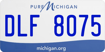 MI license plate DLF8075