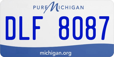 MI license plate DLF8087