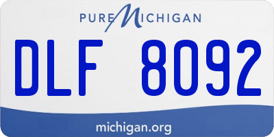 MI license plate DLF8092