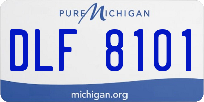 MI license plate DLF8101