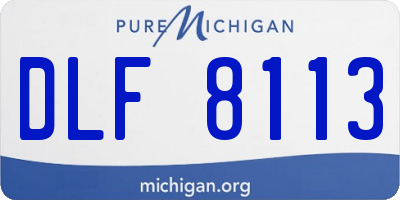 MI license plate DLF8113