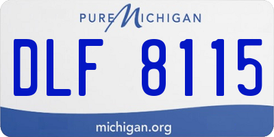 MI license plate DLF8115