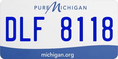 MI license plate DLF8118