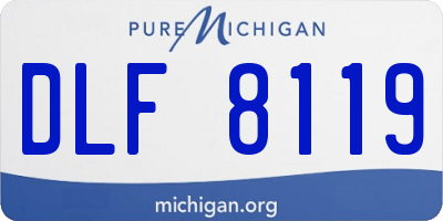 MI license plate DLF8119