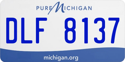 MI license plate DLF8137