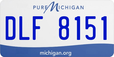 MI license plate DLF8151