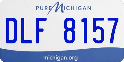 MI license plate DLF8157