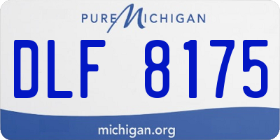 MI license plate DLF8175