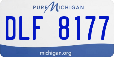 MI license plate DLF8177