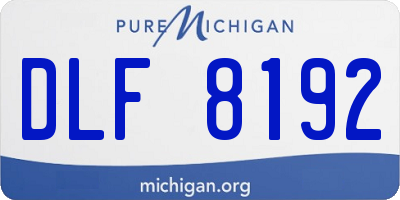 MI license plate DLF8192