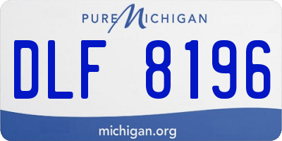 MI license plate DLF8196