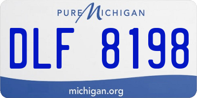 MI license plate DLF8198