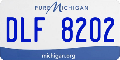 MI license plate DLF8202