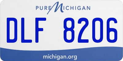 MI license plate DLF8206