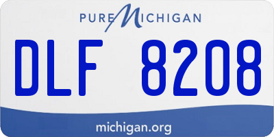 MI license plate DLF8208