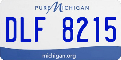 MI license plate DLF8215
