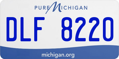 MI license plate DLF8220