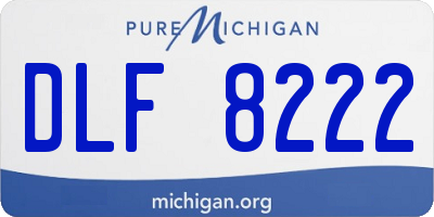 MI license plate DLF8222