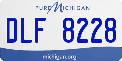 MI license plate DLF8228