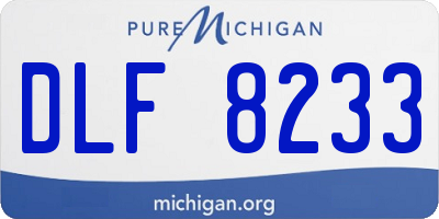 MI license plate DLF8233