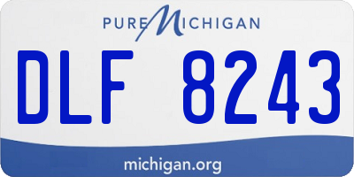 MI license plate DLF8243