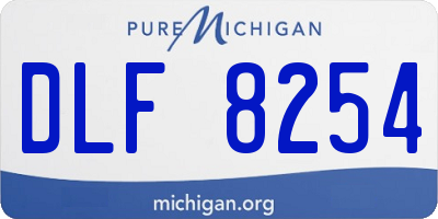 MI license plate DLF8254