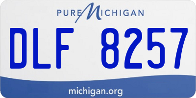 MI license plate DLF8257
