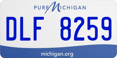 MI license plate DLF8259