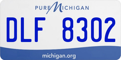 MI license plate DLF8302